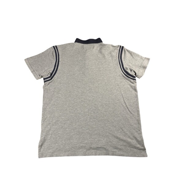 Vintage Abercrombie & Fitch Men’s Gray Navy Polo Embroidered Logo Hi Low Hem Y2K - Picture 4 of 6